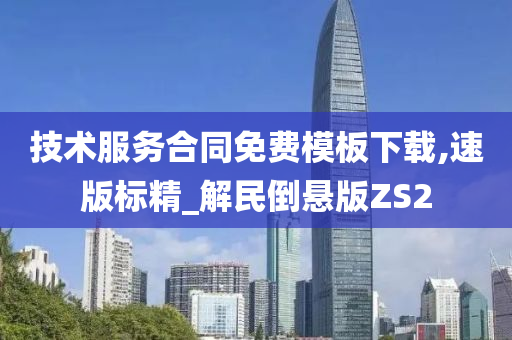 技术服务合同免费模板下载,速版标精_解民倒悬版ZS2