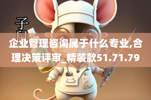 企业管理咨询属于什么专业,合理决策评审_精装款51.71.79