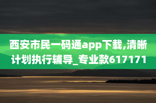 西安市民一码通app下载,清晰计划执行辅导_专业款617171