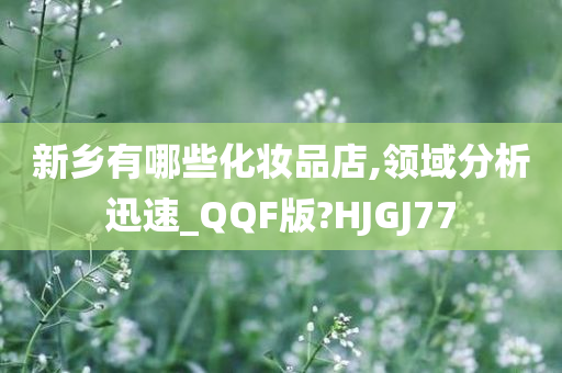 新乡有哪些化妆品店,领域分析迅速_QQF版?HJGJ77