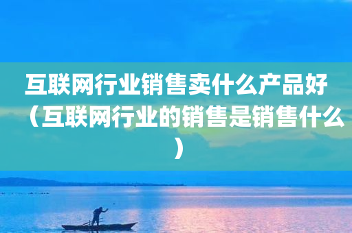 互联网行业销售卖什么产品好（互联网行业的销售是销售什么）