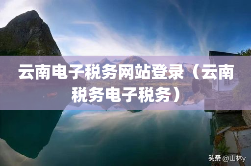 云南电子税务网站登录（云南税务电子税务）