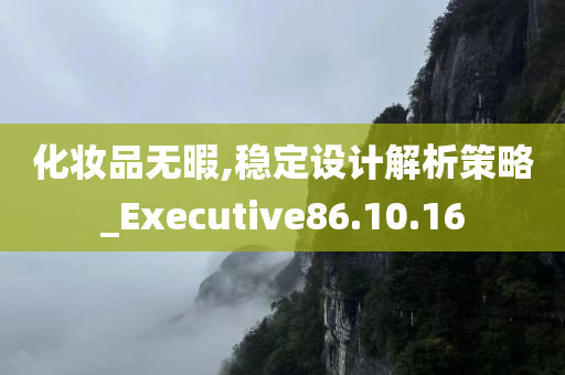 化妆品无暇,稳定设计解析策略_Executive86.10.16