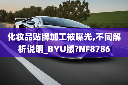 化妆品贴牌加工被曝光,不同解析说明_BYU版?NF8786