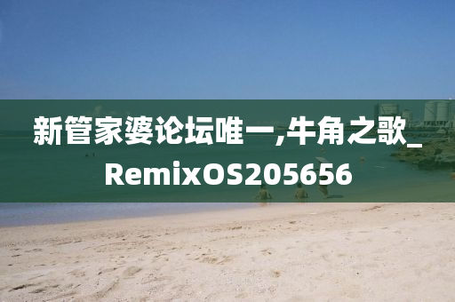 新管家婆论坛唯一,牛角之歌_RemixOS205656