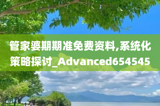 管家婆期期准免费资料,系统化策略探讨_Advanced654545