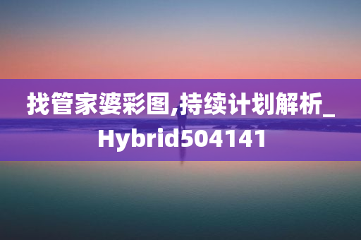 找管家婆彩图,持续计划解析_Hybrid504141