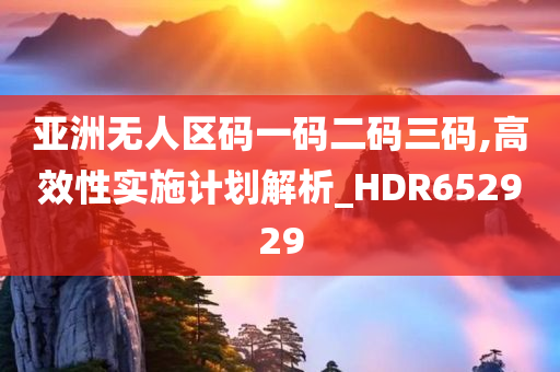 亚洲无人区码一码二码三码,高效性实施计划解析_HDR652929