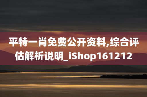 平特一肖免费公开资料,综合评估解析说明_iShop161212