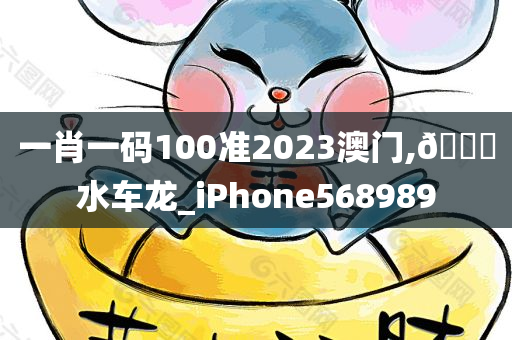 一肖一码100准2023澳门,🐎水车龙_iPhone568989