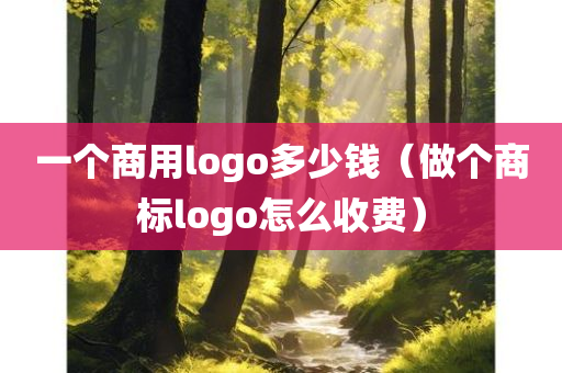 一个商用logo多少钱（做个商标logo怎么收费）