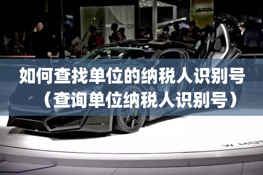 如何查找单位的纳税人识别号（查询单位纳税人识别号）