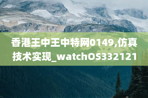 香港王中王中特网0149,仿真技术实现_watchOS332121