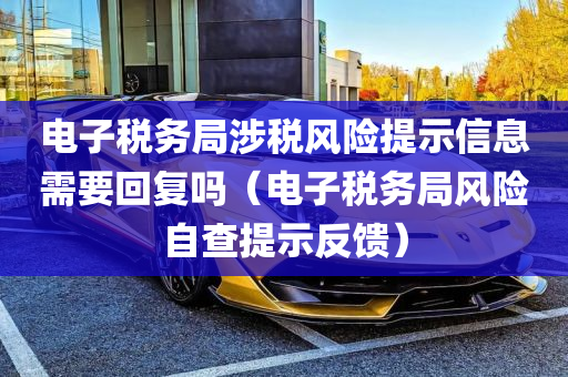 电子税务局涉税风险提示信息需要回复吗（电子税务局风险自查提示反馈）