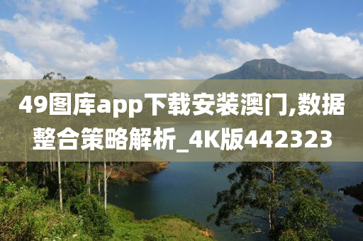 49图库app下载安装澳门,数据整合策略解析_4K版442323