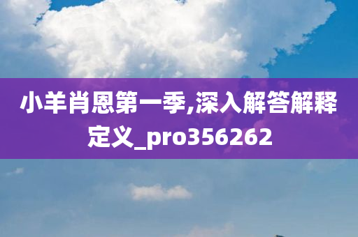 小羊肖恩第一季,深入解答解释定义_pro356262