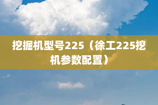 挖掘机型号225（徐工225挖机参数配置）