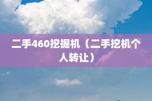 二手460挖掘机（二手挖机个人转让）