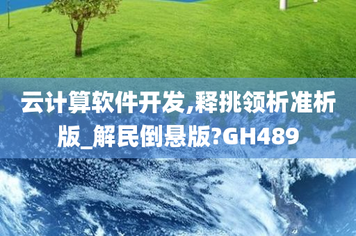 云计算软件开发,释挑领析准析版_解民倒悬版?GH489