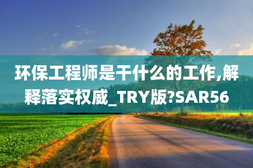 环保工程师是干什么的工作,解释落实权威_TRY版?SAR56