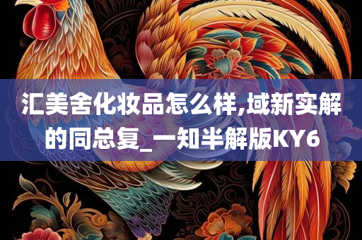 汇美舍化妆品怎么样,域新实解的同总复_一知半解版KY6