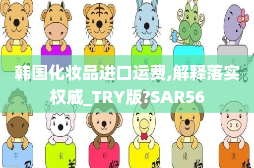 韩国化妆品进口运费,解释落实权威_TRY版?SAR56