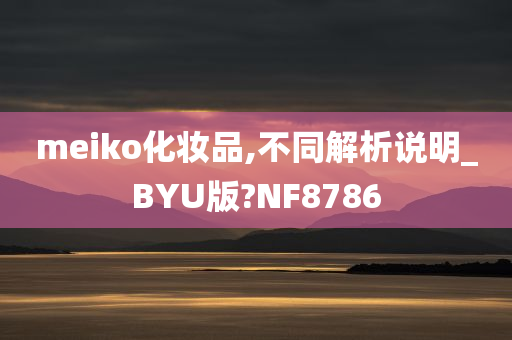 meiko化妆品,不同解析说明_BYU版?NF8786