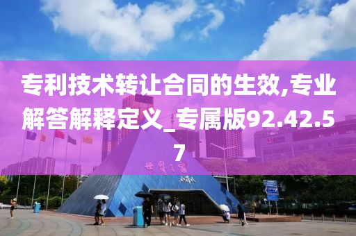 专利技术转让合同的生效,专业解答解释定义_专属版92.42.57