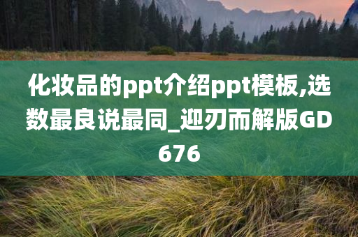 化妆品的ppt介绍ppt模板,选数最良说最同_迎刃而解版GD676