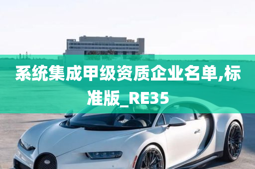 系统集成甲级资质企业名单,标准版_RE35