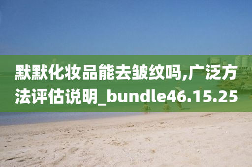 默默化妆品能去皱纹吗,广泛方法评估说明_bundle46.15.25