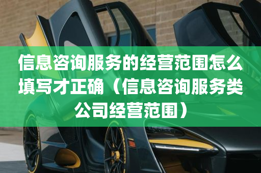 信息咨询服务的经营范围怎么填写才正确（信息咨询服务类公司经营范围）