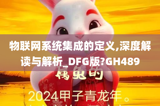 物联网系统集成的定义,深度解读与解析_DFG版?GH489