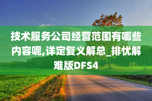 技术服务公司经营范围有哪些内容呢,详定复义解总_排忧解难版DFS4