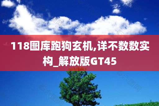 118图库跑狗玄机,详不数数实构_解放版GT45