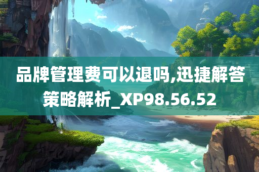 品牌管理费可以退吗,迅捷解答策略解析_XP98.56.52