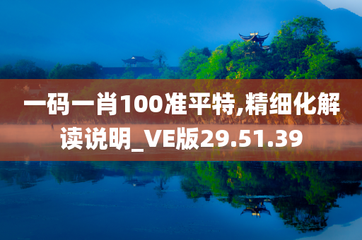 一码一肖100准平特,精细化解读说明_VE版29.51.39