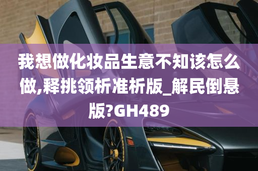 我想做化妆品生意不知该怎么做,释挑领析准析版_解民倒悬版?GH489