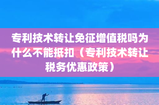 专利技术转让免征增值税吗为什么不能抵扣（专利技术转让税务优惠政策）