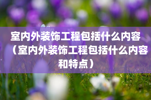 室内外装饰工程包括什么内容（室内外装饰工程包括什么内容和特点）