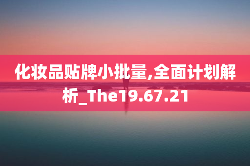 化妆品贴牌小批量,全面计划解析_The19.67.21