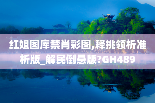 红姐图库禁肖彩图,释挑领析准析版_解民倒悬版?GH489