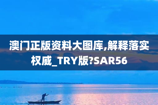 澳门正版资料大图库,解释落实权威_TRY版?SAR56