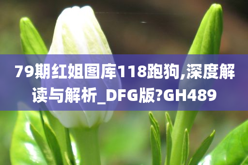 79期红姐图库118跑狗,深度解读与解析_DFG版?GH489