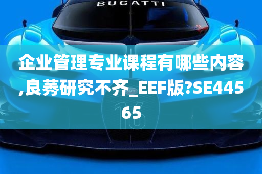 企业管理专业课程有哪些内容,良莠研究不齐_EEF版?SE44565