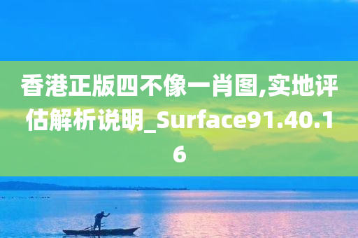 香港正版四不像一肖图,实地评估解析说明_Surface91.40.16