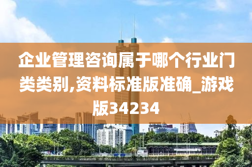 企业管理咨询属于哪个行业门类类别,资料标准版准确_游戏版34234