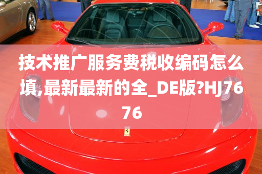 技术推广服务费税收编码怎么填,最新最新的全_DE版?HJ7676