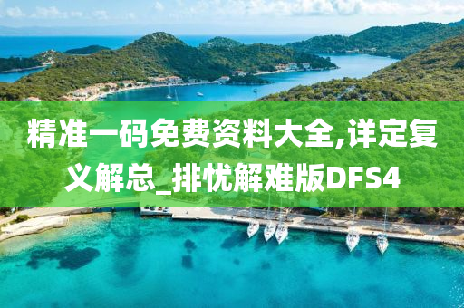 精准一码免费资料大全,详定复义解总_排忧解难版DFS4