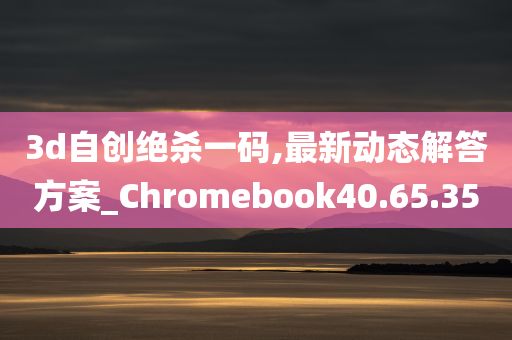 3d自创绝杀一码,最新动态解答方案_Chromebook40.65.35